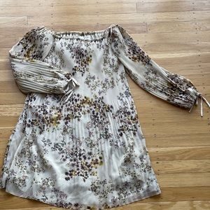 Aritzia Wilfred | Floral Off-Shoulder Dress | XXS